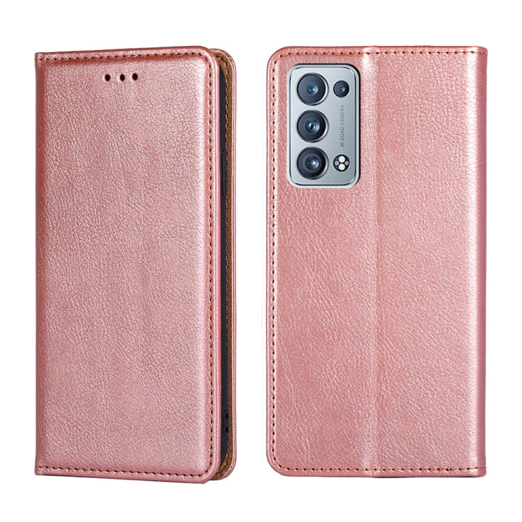 For OPPO Reno6 Pro Plus 5G Gloss Oil Solid Color Magnetic Leather Phone Case