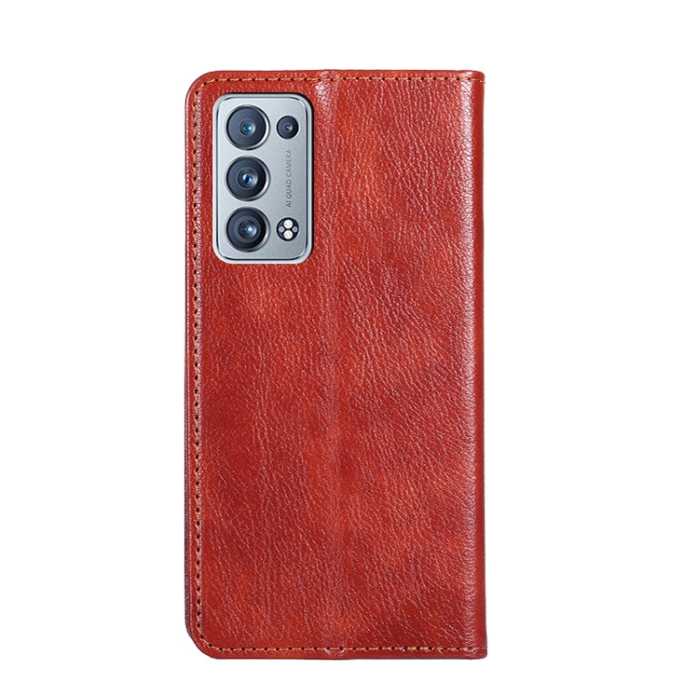 For OPPO Reno6 Pro Plus 5G Gloss Oil Solid Color Magnetic Leather Phone Case