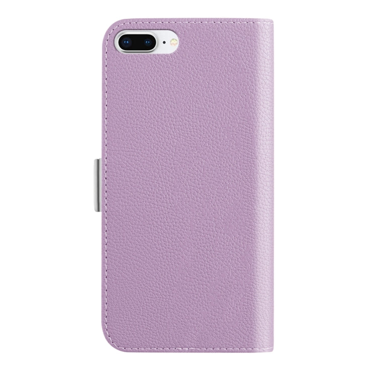 Candy Color Litchi Texture Leather Phone Case For iPhone 8 Plus / 7 Plus