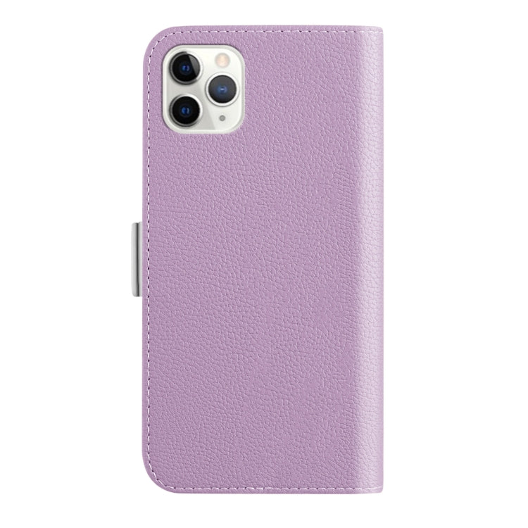 For iPhone 11 Pro Max Candy Color Litchi Texture Leather Phone Case