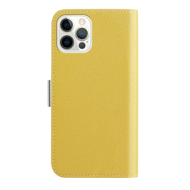 For iPhone 12 Pro Max Candy Color Litchi Texture Leather Phone Case