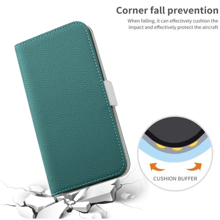 For iPhone 13 Candy Color Litchi Texture Leather Phone Case