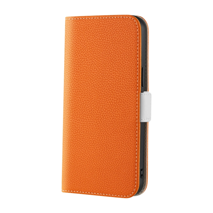 For iPhone 13 Candy Color Litchi Texture Leather Phone Case