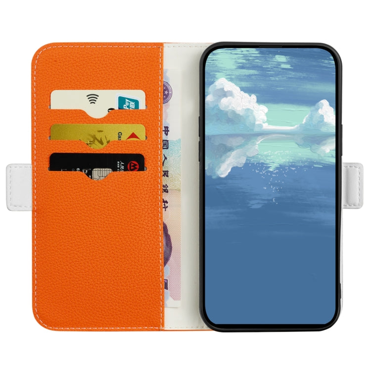 For iPhone 13 Candy Color Litchi Texture Leather Phone Case