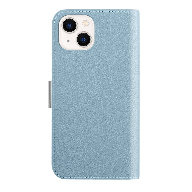 For iPhone 13 Candy Color Litchi Texture Leather Phone Case