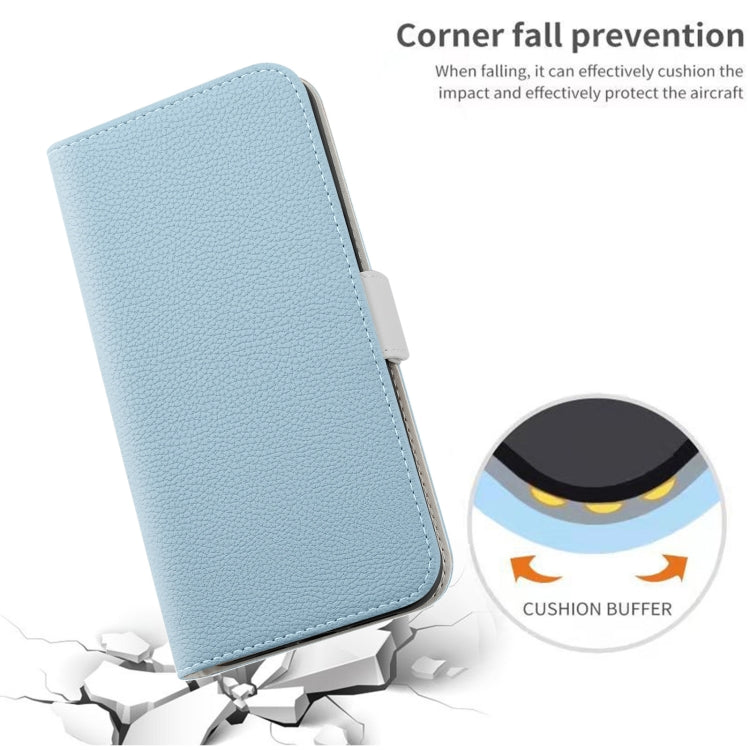 For iPhone 13 Candy Color Litchi Texture Leather Phone Case