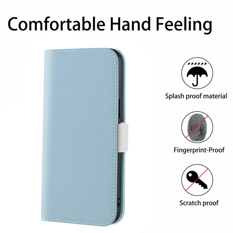 For iPhone 13 Candy Color Litchi Texture Leather Phone Case
