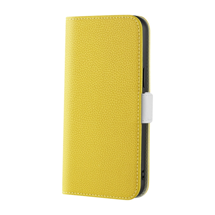 For iPhone 13 Candy Color Litchi Texture Leather Phone Case