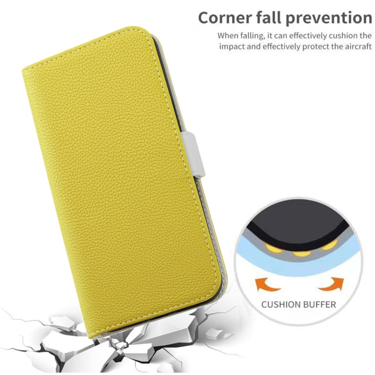 For iPhone 13 Candy Color Litchi Texture Leather Phone Case