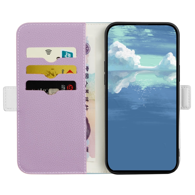 For iPhone 13 Candy Color Litchi Texture Leather Phone Case