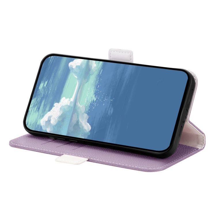 For iPhone 13 Candy Color Litchi Texture Leather Phone Case