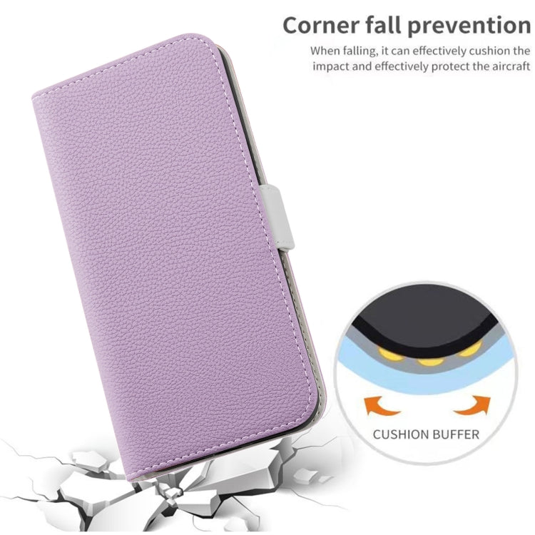 For iPhone 13 Candy Color Litchi Texture Leather Phone Case