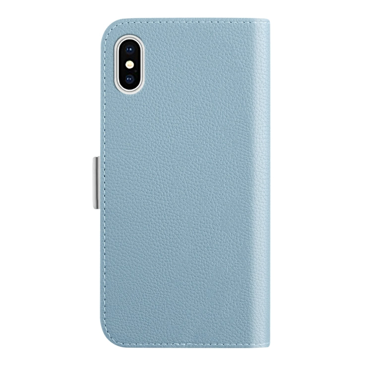 For iPhone X / XS Candy Color Litchi Texture Leather Phone Case