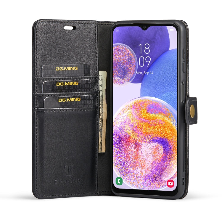 For Samsung Galaxy A23 5G DG.MING Crazy Horse Texture Detachable Magnetic Leather Phone Case