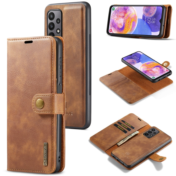 For Samsung Galaxy A23 5G DG.MING Crazy Horse Texture Detachable Magnetic Leather Phone Case