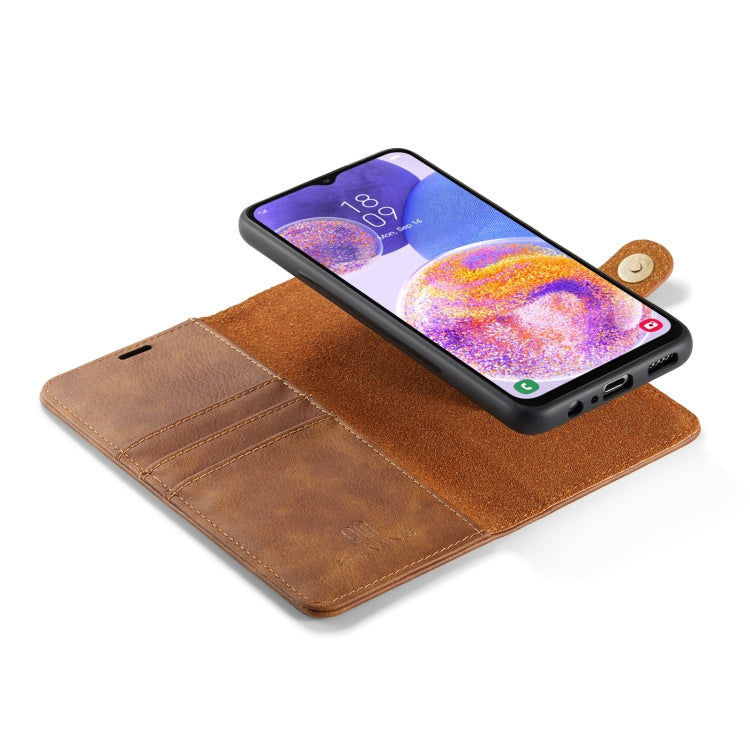For Samsung Galaxy A23 5G DG.MING Crazy Horse Texture Detachable Magnetic Leather Phone Case