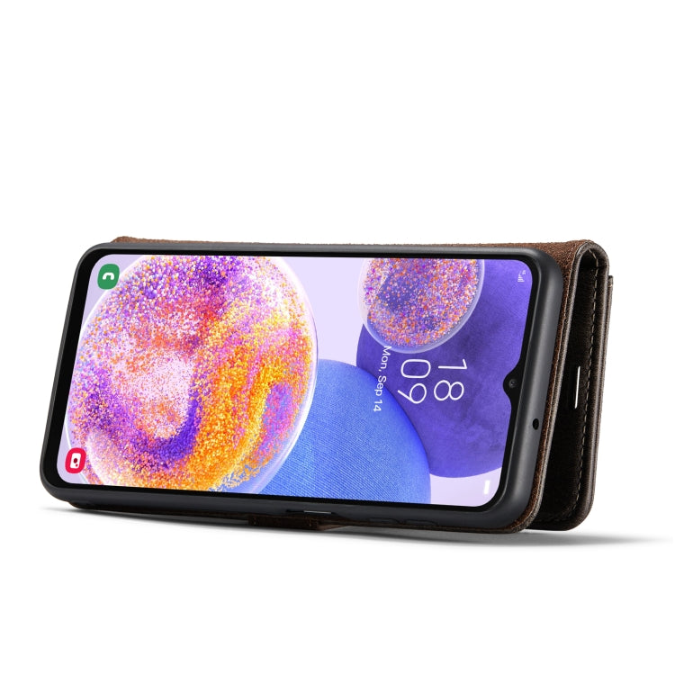 For Samsung Galaxy A23 5G DG.MING Crazy Horse Texture Detachable Magnetic Leather Phone Case