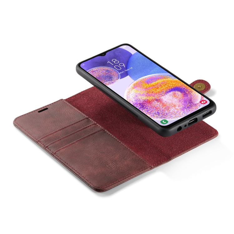 For Samsung Galaxy A23 5G DG.MING Crazy Horse Texture Detachable Magnetic Leather Phone Case