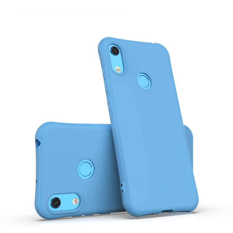 For Huawei Y6 / Y6 Prime 2019 Solid Color TPU Slim Shockproof Protective Case