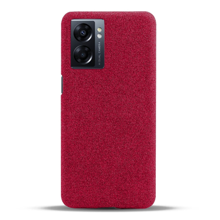 For OPPO A57 5G Cloth Coated Hard Plastic Phone Case