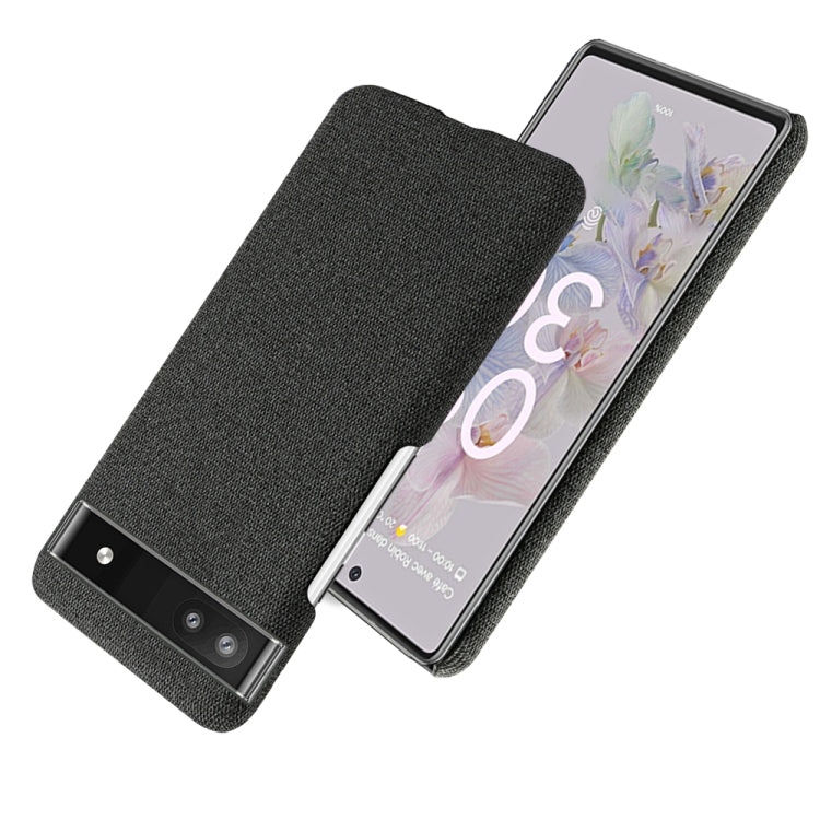For Google Pixel 6a Cloth Coated Hard Plastic Phone Case
