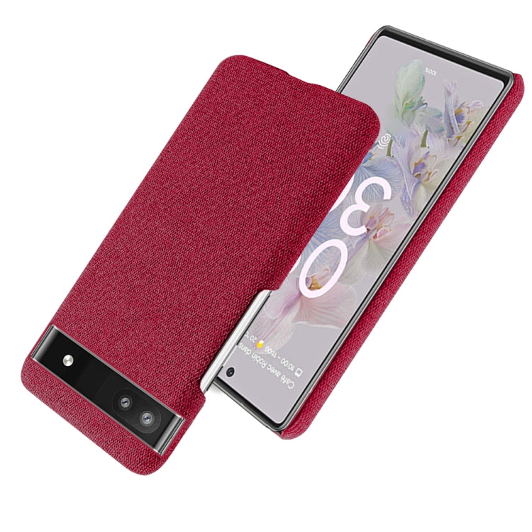 For Google Pixel 6a Cloth Coated Hard Plastic Phone Case