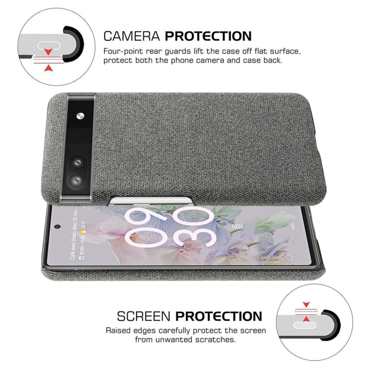 For Google Pixel 6a Cloth Coated Hard Plastic Phone Case