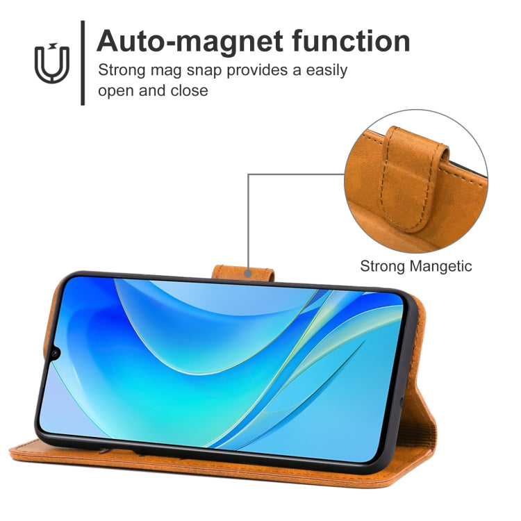For Huawei nova Y70 Leather Phone Case