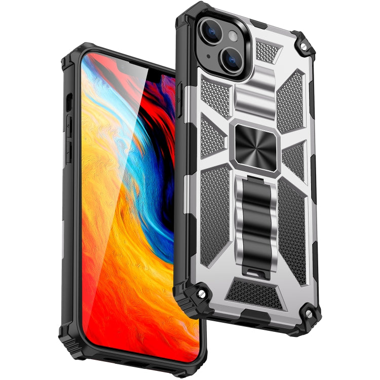 For iPhone 14 Armor Shockproof TPU + PC Magnetic Protective Phone Case with Holder