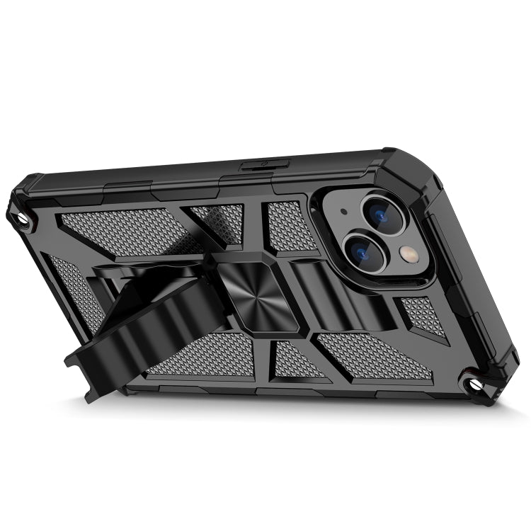 For iPhone 14 Armor Shockproof TPU + PC Magnetic Protective Phone Case with Holder