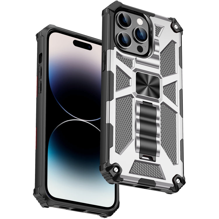 For iPhone 14 Pro Armor Shockproof TPU + PC Magnetic Protective Phone Case with Holder