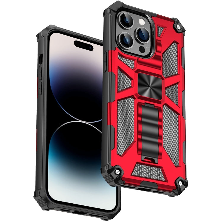 For iPhone 14 Pro Armor Shockproof TPU + PC Magnetic Protective Phone Case with Holder