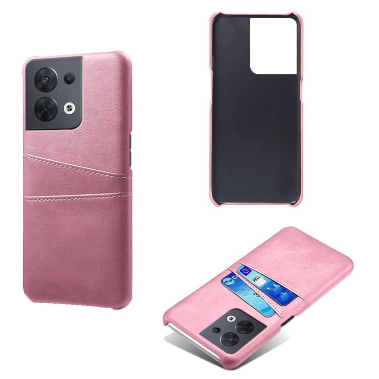 For OPPO A57 5G Dual Card Slots Calf Texture PC Leather Phone Case