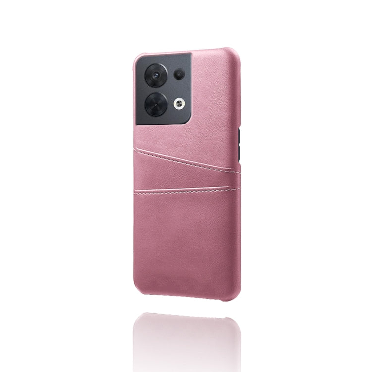 For OPPO A57 5G Dual Card Slots Calf Texture PC Leather Phone Case