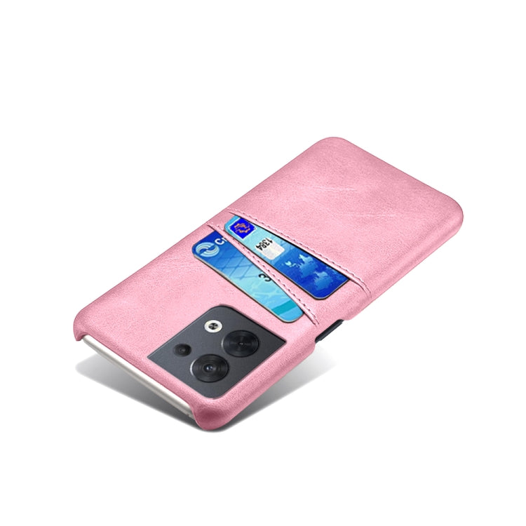 For OPPO A57 5G Dual Card Slots Calf Texture PC Leather Phone Case