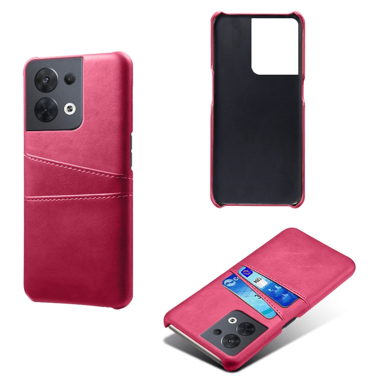 For OPPO A57 5G Dual Card Slots Calf Texture PC Leather Phone Case