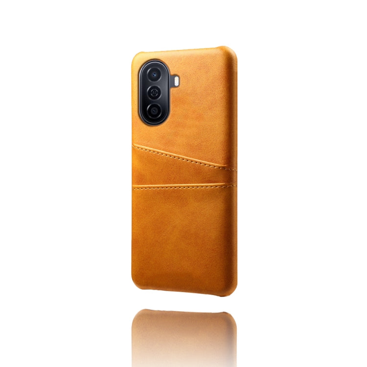 For Huawei Enjoy 50 Dual Card Slots Calf Texture PC Leather Phone Case