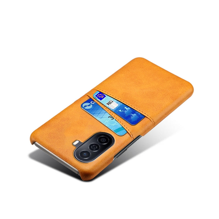 For Huawei Enjoy 50 Dual Card Slots Calf Texture PC Leather Phone Case