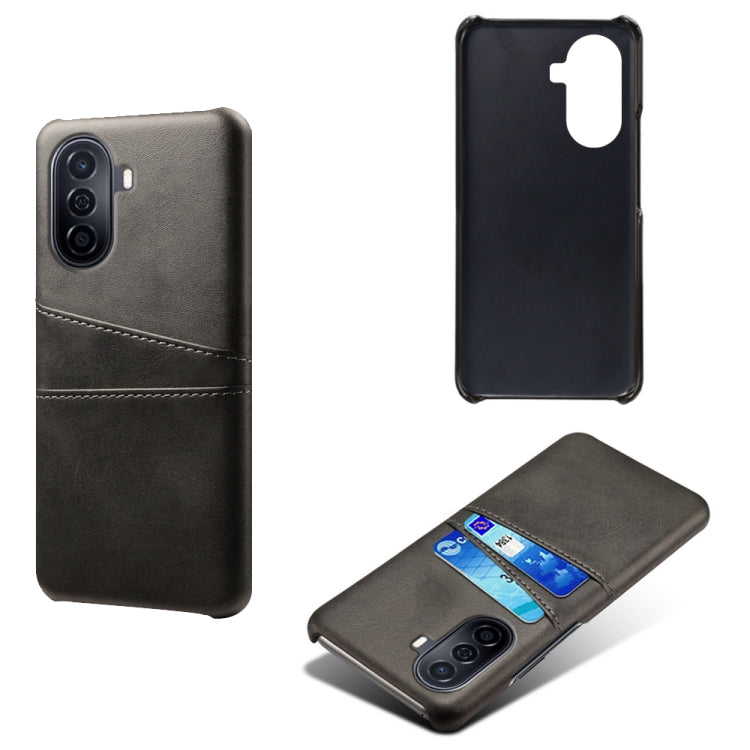 For Huawei Enjoy 50 Dual Card Slots Calf Texture PC Leather Phone Case