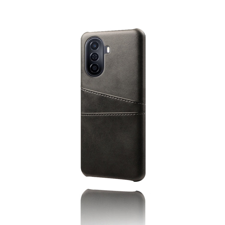 For Huawei Enjoy 50 Dual Card Slots Calf Texture PC Leather Phone Case