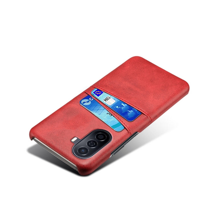 For Huawei Enjoy 50 Dual Card Slots Calf Texture PC Leather Phone Case
