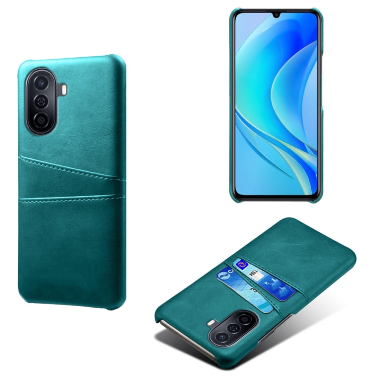For Huawei Enjoy 50 Dual Card Slots Calf Texture PC Leather Phone Case