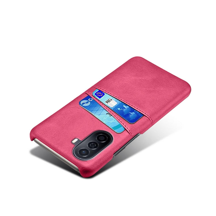 For Huawei Enjoy 50 Dual Card Slots Calf Texture PC Leather Phone Case