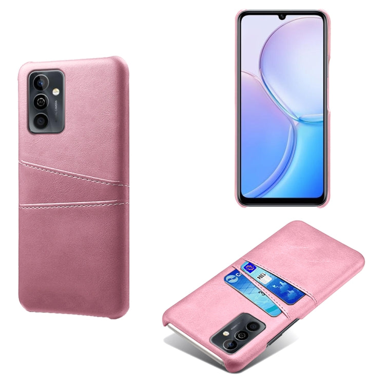 For Huawei Maimang 11 Dual Card Slots Calf Texture PC Leather Phone Case