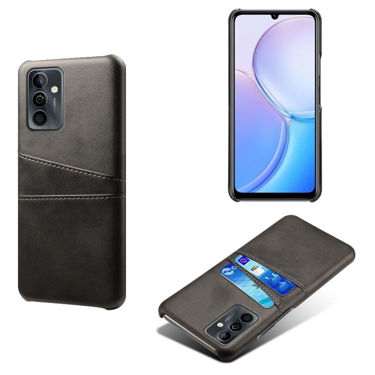 For Huawei Maimang 11 Dual Card Slots Calf Texture PC Leather Phone Case
