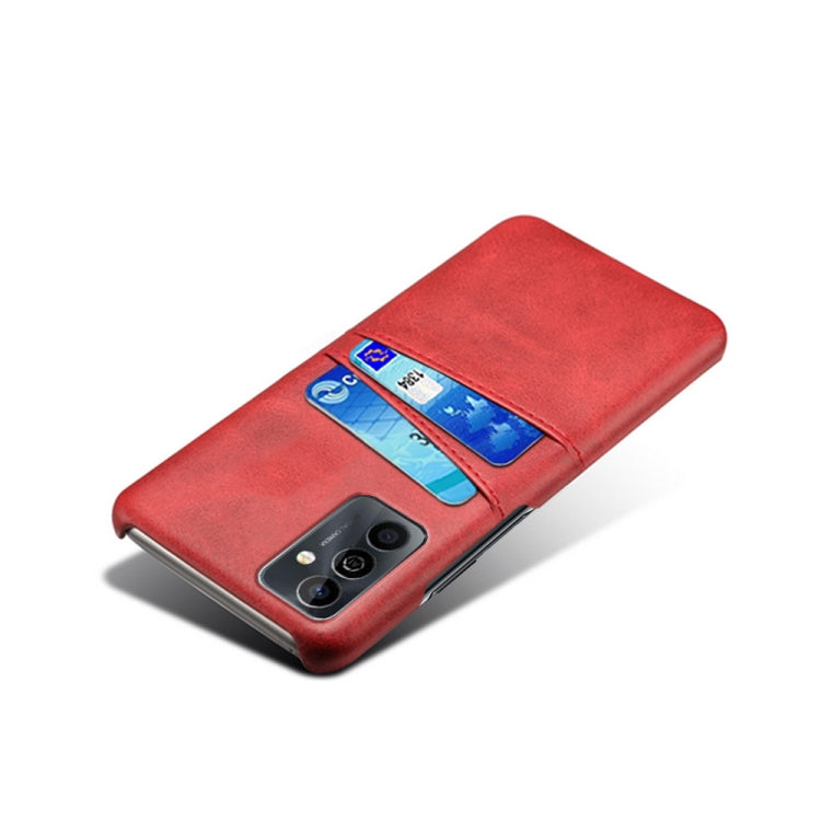 For Huawei Maimang 11 Dual Card Slots Calf Texture PC Leather Phone Case