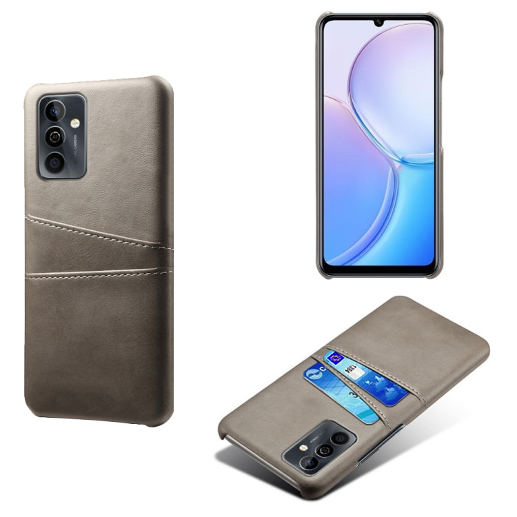 For Huawei Maimang 11 Dual Card Slots Calf Texture PC Leather Phone Case