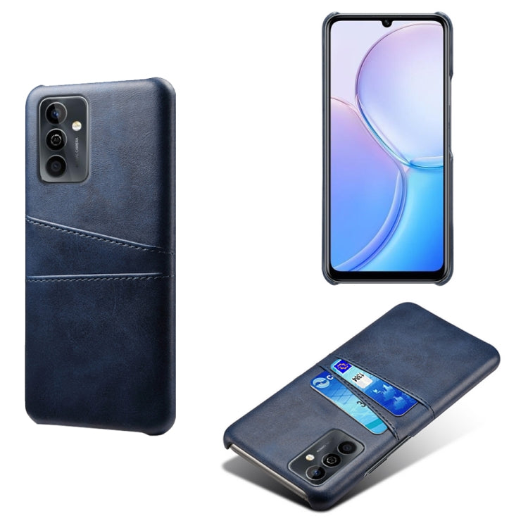For Huawei Maimang 11 Dual Card Slots Calf Texture PC Leather Phone Case
