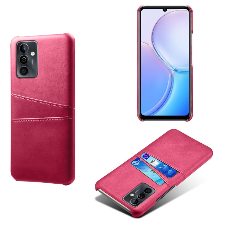 For Huawei Maimang 11 Dual Card Slots Calf Texture PC Leather Phone Case