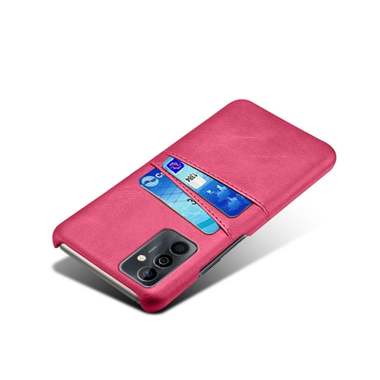 For Huawei Maimang 11 Dual Card Slots Calf Texture PC Leather Phone Case